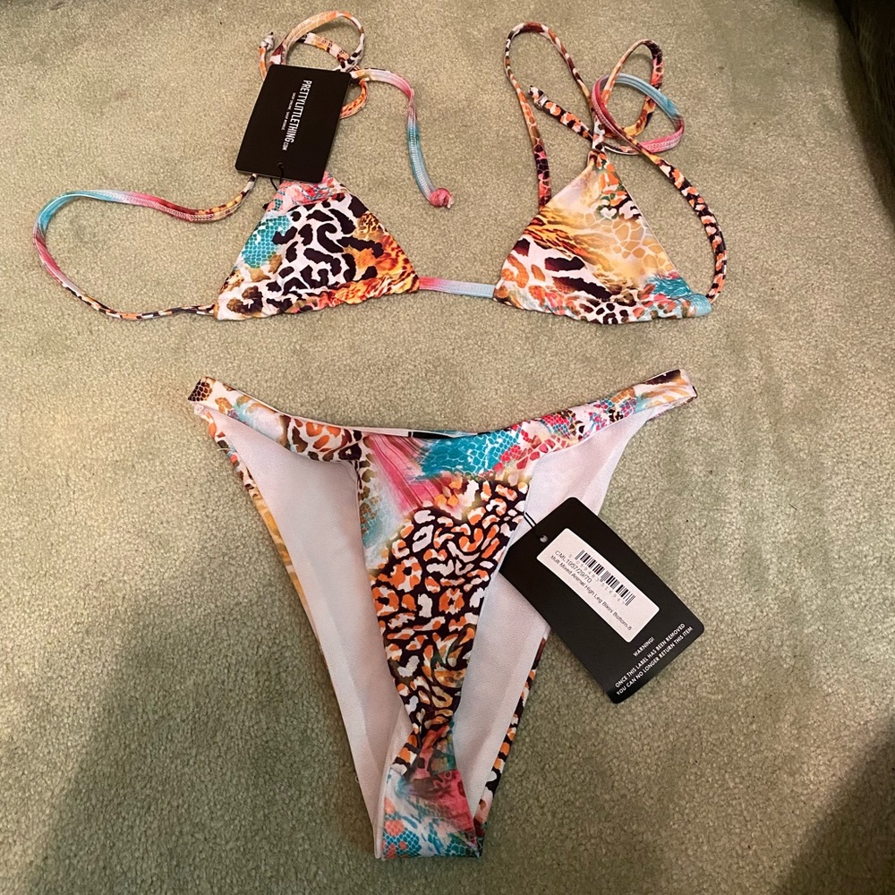 PrettyLittleThing Animal Print bikini swimsuit